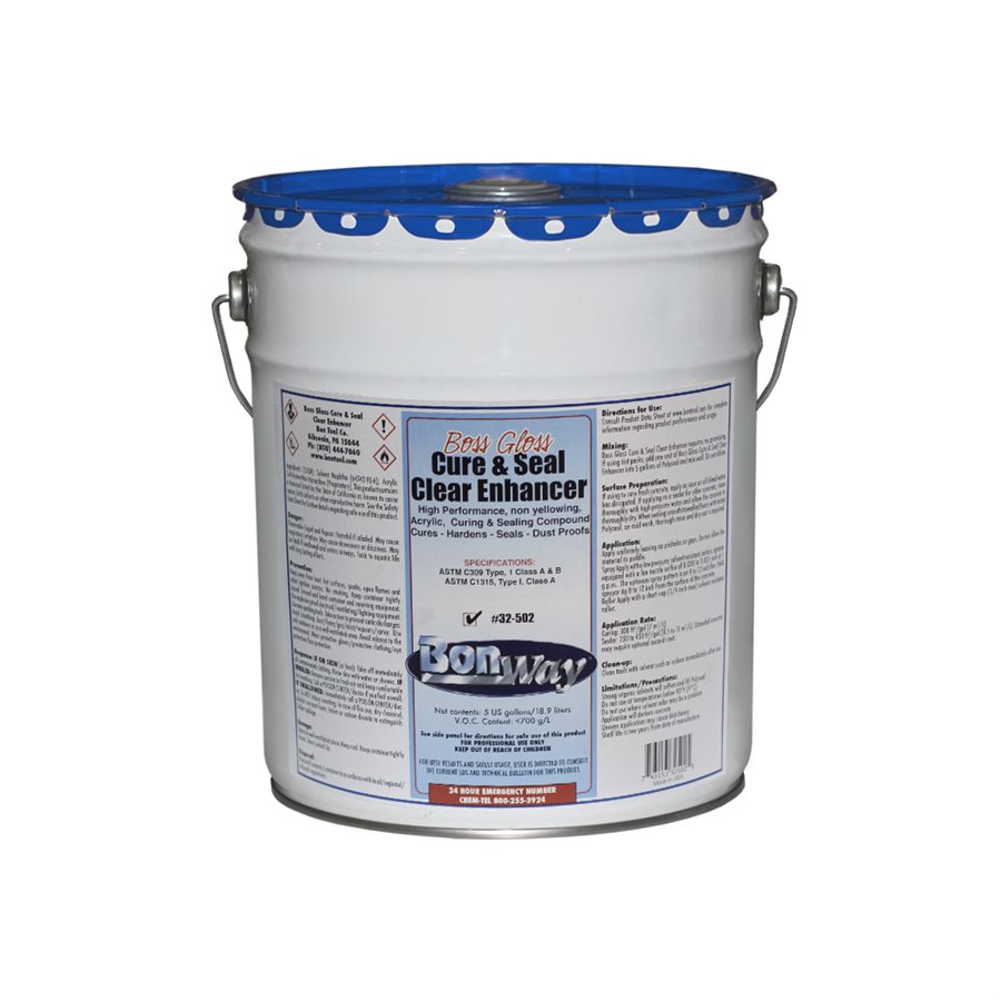 BOSS GLOSS™ CURE & SEAL CLEAR ENHANCER - HIGH VOC - 5 GALLON