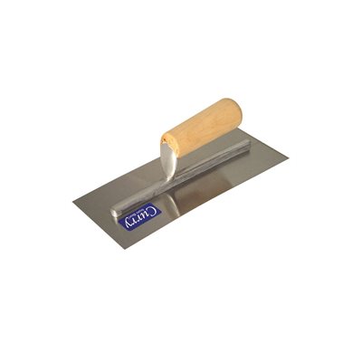 Curved drywall trowel