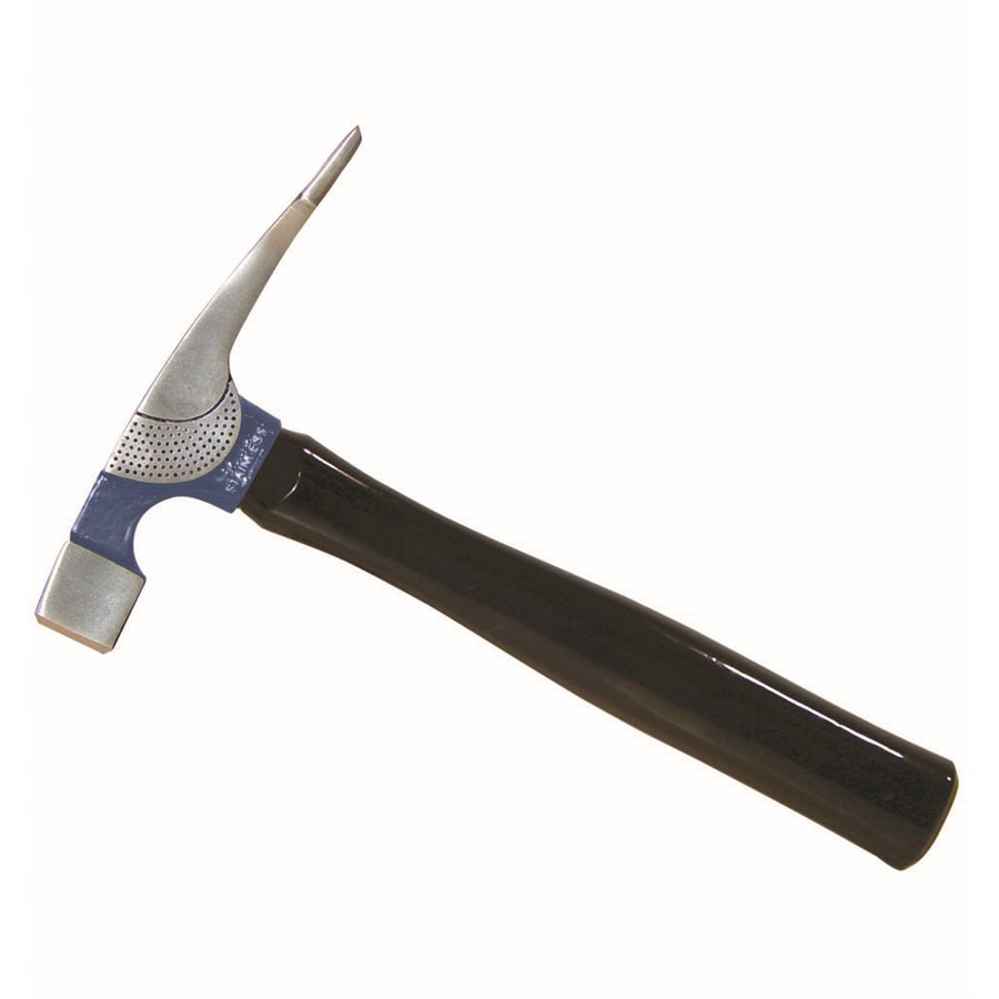 STAINLESS STEEL WIDE BRICK HAMMER -20 OZ WITH WOOD HANDLE